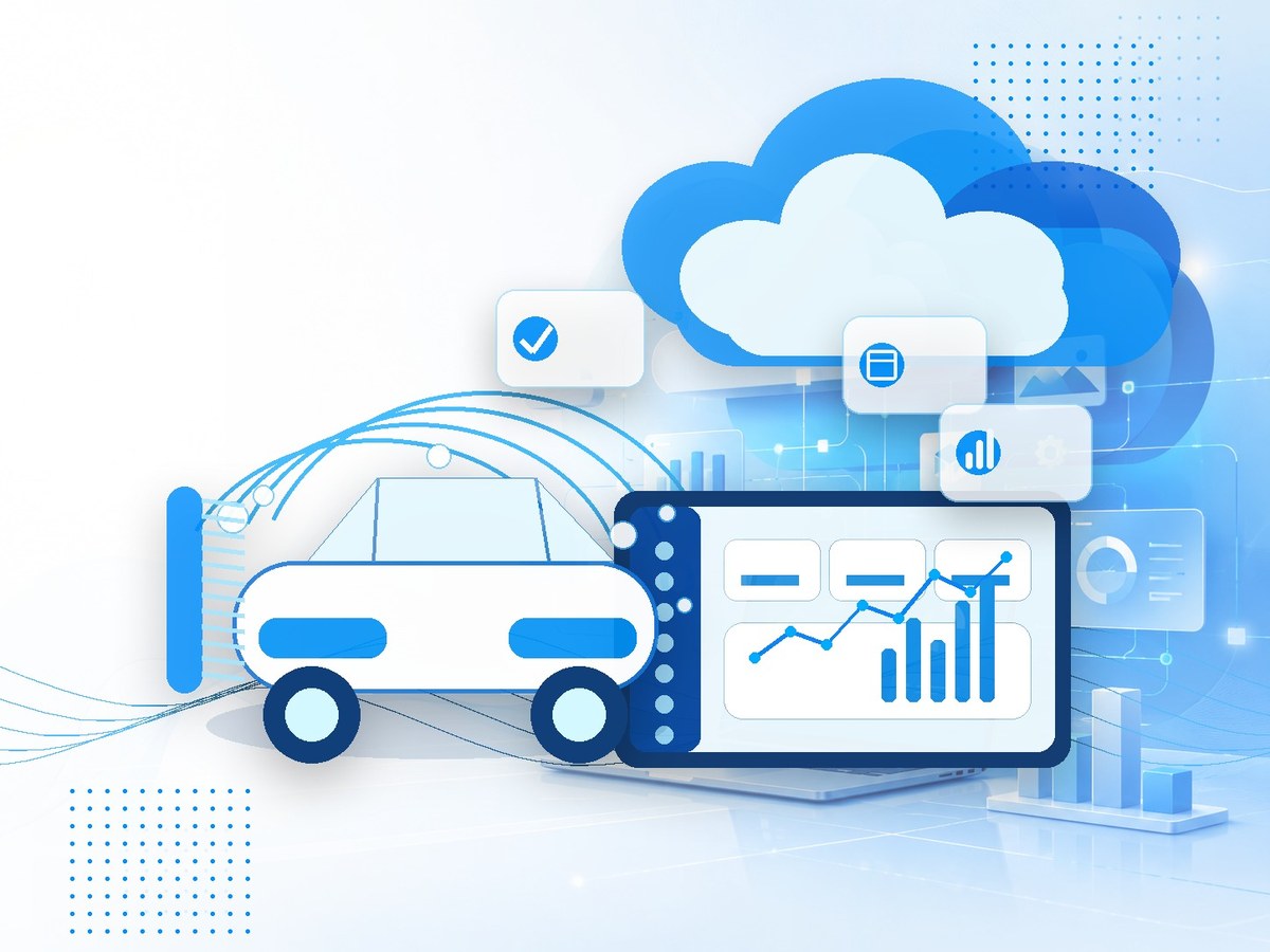 Cloud Car Wash Software cloud software illustration