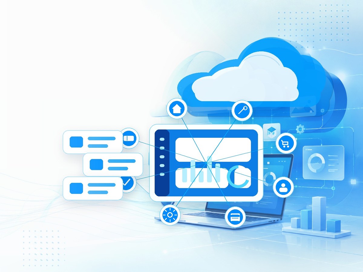 Cloud ERP Premium cloud software illustration