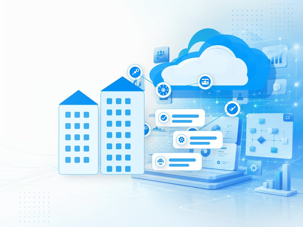 Cloud Facility Management cloud software illustration