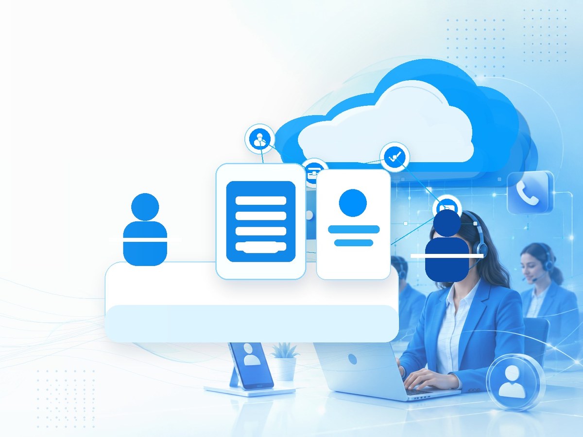 Cloud Visitor Management cloud software illustration